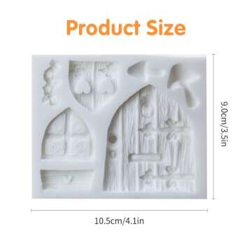 SK 3D Fairy House Christmas Silicone Fondant Mold Cake Decorating Pastry Gumpaste Tool