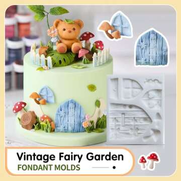 SK 3D Fairy House Christmas Silicone Fondant Mold Cake Decorating Pastry Gumpaste Tool