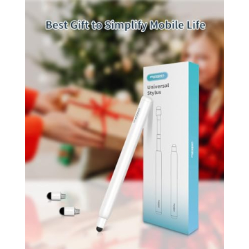 Metapen X1 Universal Stylus Pen for Touch Screens, 2-1 Retractable Pointer & Stylus with Special Flocking Tip, High Precision & Soft, Stylus Pen for iPad/iPhone/Android/Tablets/Samsung/HP/Kindle