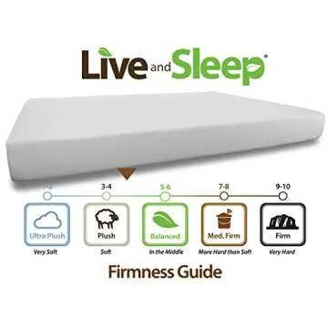 Live & Sleep Classic Twin Mattress - Medium Firm Plush Memory Foam Mattress in a Box - Cool Bed in a Box - Firm Support - CertiPUR Certified 10 Year Warranty - Twin Size