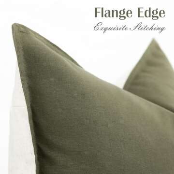 Foindtower Decorative Cotton Linen Throw Pillow Covers 20x20