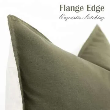 Foindtower Decorative Cotton Linen Throw Pillow Covers 20x20