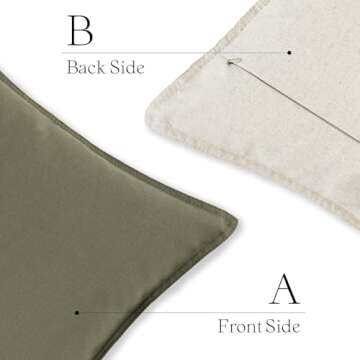 Foindtower Decorative Cotton Linen Throw Pillow Covers 20x20