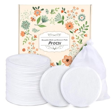 ProCIV Reusable Makeup Remover Pads - Eco-Friendly Skincare Essential, 16 Pack