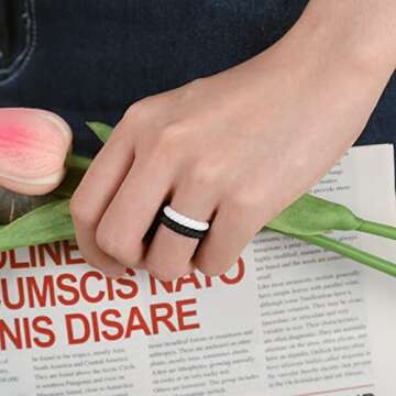 Egnaro Silicone Wedding Ring for Stylish Women Comfort