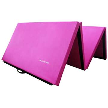 All Purpose 4'x8'x2" Extra Thick High Density Anti Tear Gymnastics Gym Folding Exercise Aerobics Mats, Multiple Colors Available
