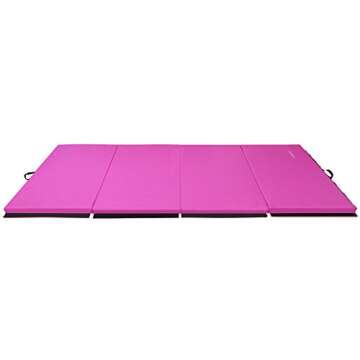 All Purpose 4'x8'x2" Extra Thick High Density Anti Tear Gymnastics Gym Folding Exercise Aerobics Mats, Multiple Colors Available