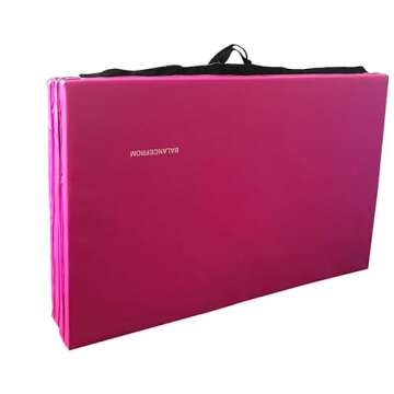 All Purpose 4'x8'x2" Extra Thick High Density Anti Tear Gymnastics Gym Folding Exercise Aerobics Mats, Multiple Colors Available
