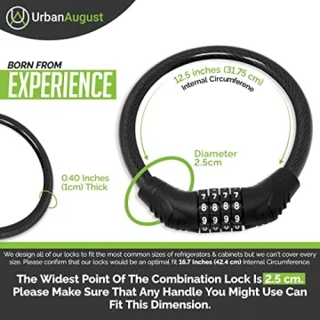 Fridge Lock 2 Pack for French Doors - Urban August