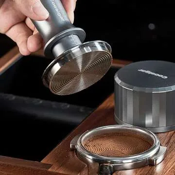 Coosigar 53.3mm Espresso Tamper, Premium Barista Coffee Tamper with Constant 30lb Calibrated Spring Loaded, 100% Stainless Steel Base, Tamper Fits for All 53mm 54mm Portafilters, Espresso Accessories