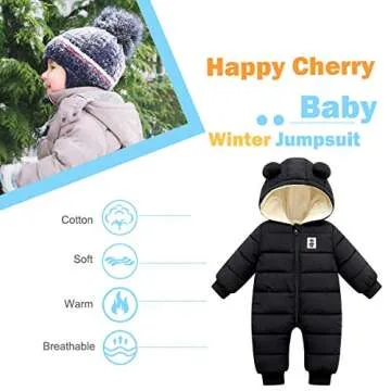 Happy Cherry Baby Winter Snowsuit Cozy Waterproof Design