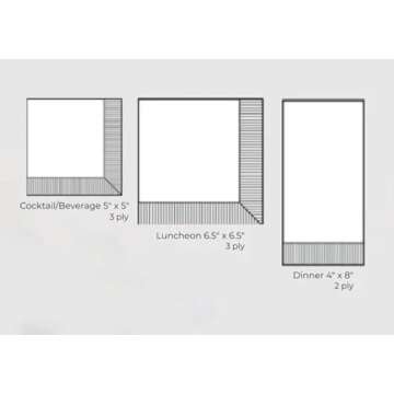 Boston International IHR Rosanne Beck Collections Cocktail Beverage Paper Napkins, 5" x 5", Blue and...