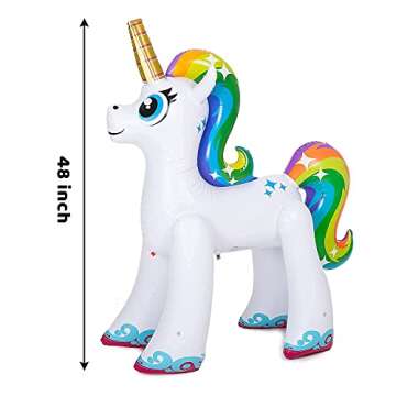 JOYIN 48'' Inflatable Unicorn Sprinkler for Summer Fun
