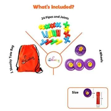 Skoolzy 29 Piece Educational Pipe Tube Building Toy