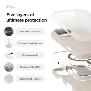 elago Magnetic Silicone Case for iPhone 16 Pro