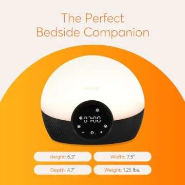 Lumie Bodyclock Glow 150 - Sunrise & Sunset Alarm Clock - Bedside Lamp with Custom Light Duration - Wake-Up, Night & Reading Light - Warm LEDs
