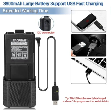 BAOFENG UV-5R 8W Ham Radio with Programming Cable