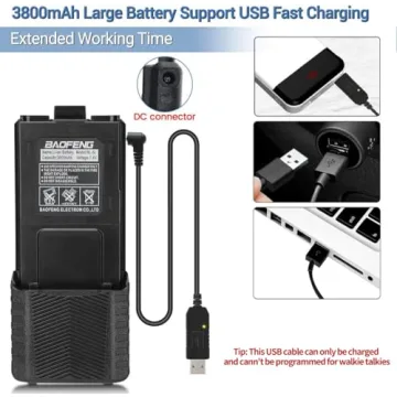 BAOFENG UV-5R 8W Ham Radio with Programming Cable