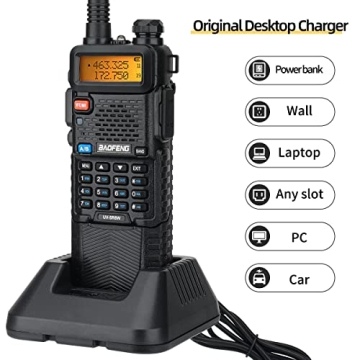 BAOFENG UV-5R 8W Ham Radio with Programming Cable