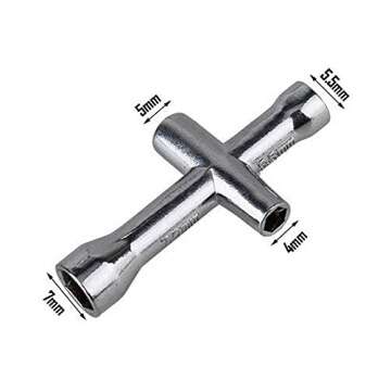ShareGoo 2 Pack 4mm 5mm 5.5mm 7mm Cross Wrenches