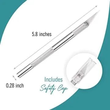 Exacto Knife 3 Metal Craft Knives, Heavy Duty Hobby Knifes Exacto Knife Set Number 11 Blade Precision Knives for Moroccan Decor, Cutting and Crafting