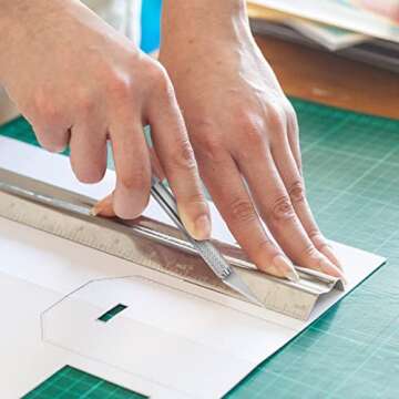 Exacto Knife 3 Metal Craft Knives, Heavy Duty Hobby Knifes Exacto Knife Set Number 11 Blade Precision Knives for Moroccan Decor, Cutting and Crafting