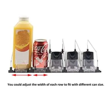 Drink Organizer for Fridge-Automatic Pusher Glide, Fridge Drink Dispenser-Holds up to 25 Cans
