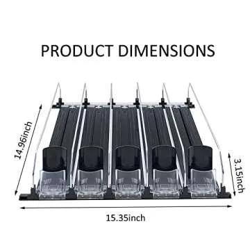 Drink Organizer for Fridge-Automatic Pusher Glide, Fridge Drink Dispenser-Holds up to 25 Cans