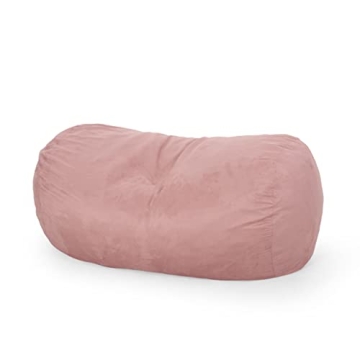 Christopher Knight Home 313871 Bean Bag - Cozy Rose Petal Pink Lounge Essential