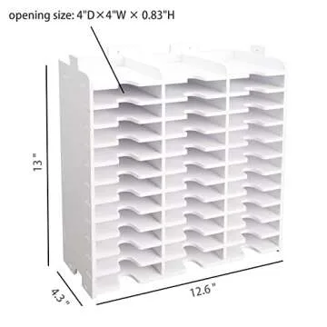 Sanfurney 36 Slots Ink Pad Holder and Stamp Pad Storage Organizer for Stampin Up or Ranger Ink Pads Diamond Painting Tray Rack for Crafts Supply, Stackable Wall Mount
