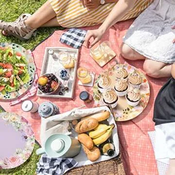 Joyful Toys Floral Paper Plates - Elegant Party Supplies
