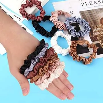 KINMINGZHU Silk Hair Scrunchies Set for Women Girls