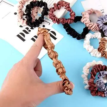 KINMINGZHU Silk Hair Scrunchies Set for Women Girls