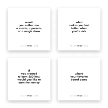 TableTopics Kids To Go - 40 Engaging Cards for Memories