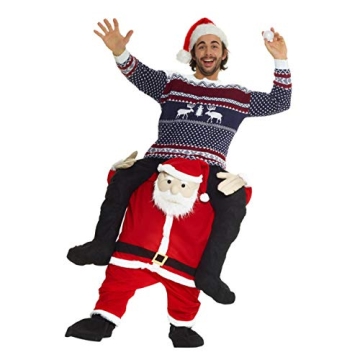 Morph Santa Costume Adult Piggyback for Fun Holidays