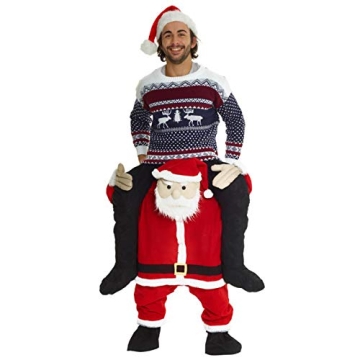 Morph Santa Costume Adult Piggyback for Fun Holidays
