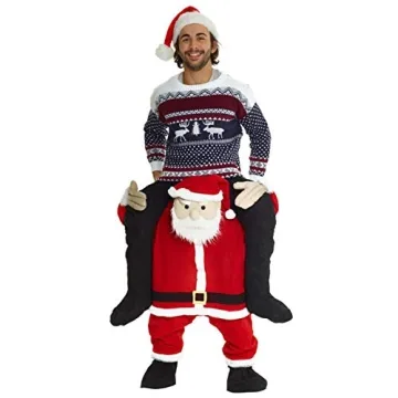 Morph Santa Costume Adult Piggyback for Fun Holidays