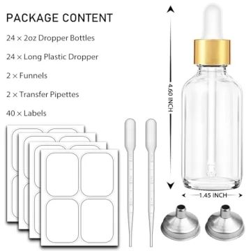 Bumobum Essential Oil Dropper Bottles Set - 24 Pack