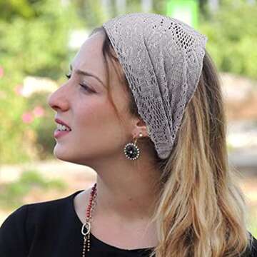 DRESHOW 8 Pieces Women Fashion Lace Elastic Head Wrap Turban Head Band Hair Accessories, 8 Pack B, One Size