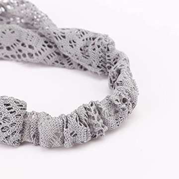 DRESHOW 8 Pieces Women Fashion Lace Elastic Head Wrap Turban Head Band Hair Accessories, 8 Pack B, One Size