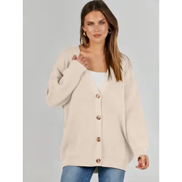 Caracilia Women's Oversized Cardigan Sweater - Cozy Fall Essential