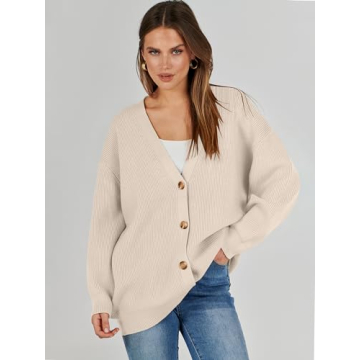Caracilia Women's Oversized Cardigan Sweater - Cozy Fall Essential
