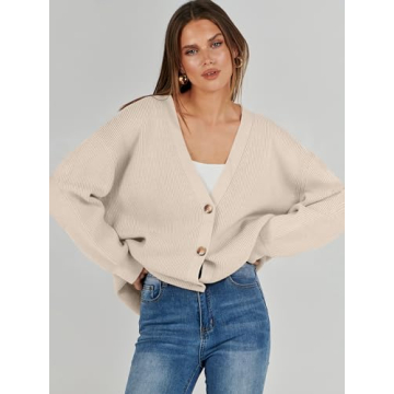 Caracilia Women's Oversized Cardigan Sweater - Cozy Fall Essential