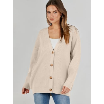 Caracilia Women's Oversized Cardigan Sweater - Cozy Fall Essential