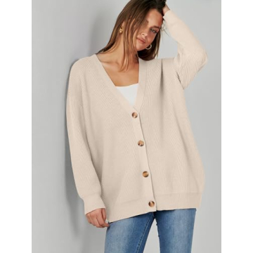 Caracilia Women's Oversized Cardigan Sweater - Cozy Fall Essential
