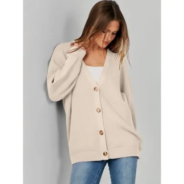 Caracilia Women's Oversized Cardigan Sweater - Cozy Fall Essential