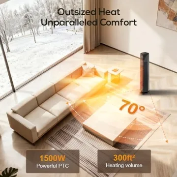 Hykolity Large Room Space Heater with Remote and Timer