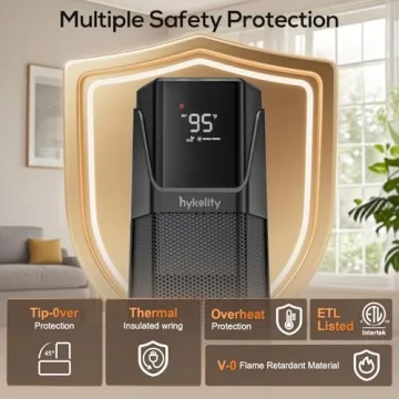 Hykolity Large Room Space Heater with Remote and Timer