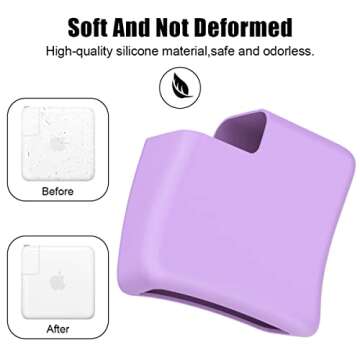 LCMOCICO Soft Silicone Charger Sleeve for MacBook Pro
