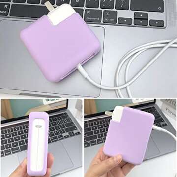 LCMOCICO Soft Silicone Charger Sleeve for MacBook Pro